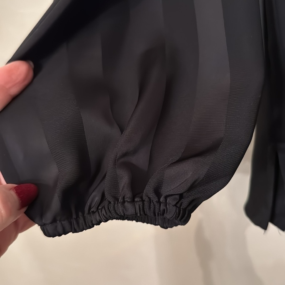 Black Striped Women's Top - Picture 6 of 6